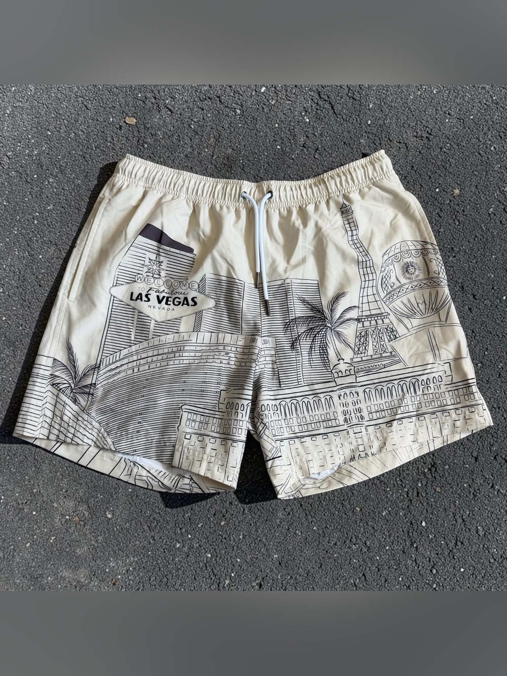 Mavrans Men’s Bellagio Las Vegas Swim Trunks Shorts Lined Sz L Limited Edition